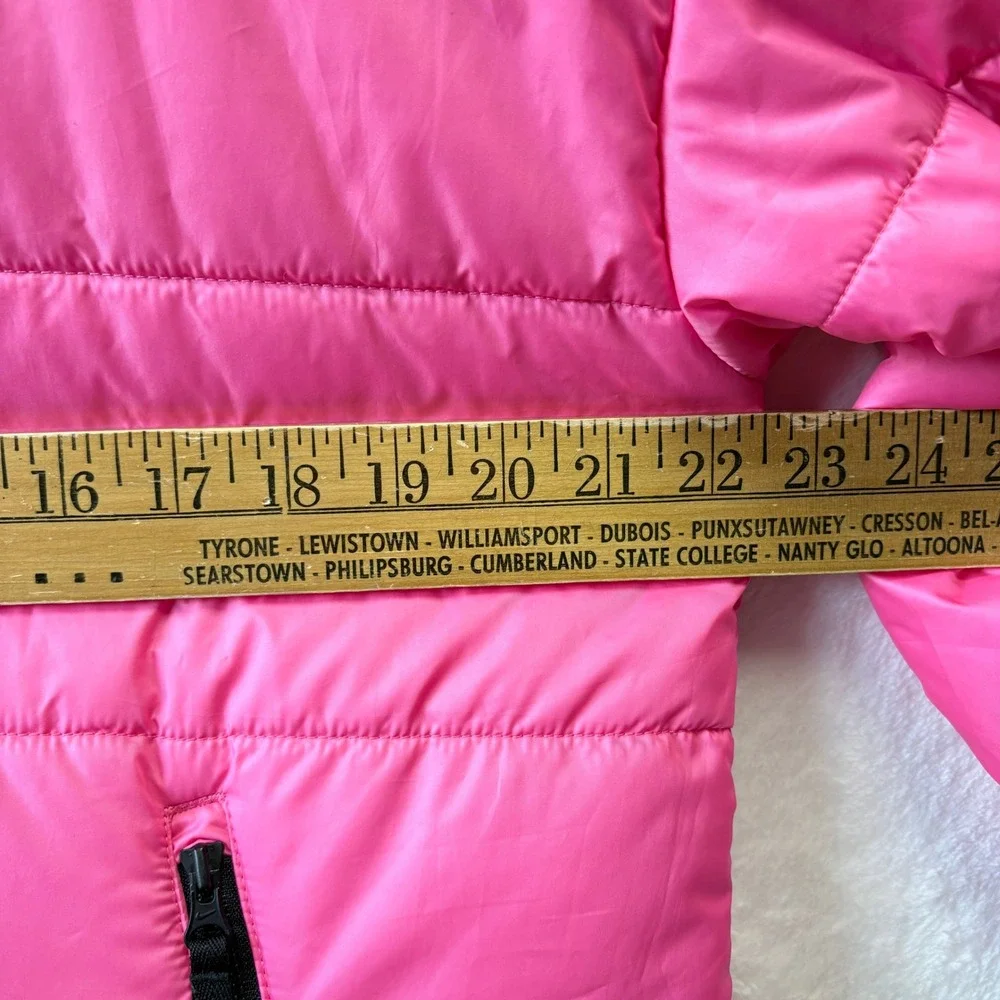 Nike‎ Therma-FIT Puffer Coat Women Sz Small Pink Long Hooded Winter Warm